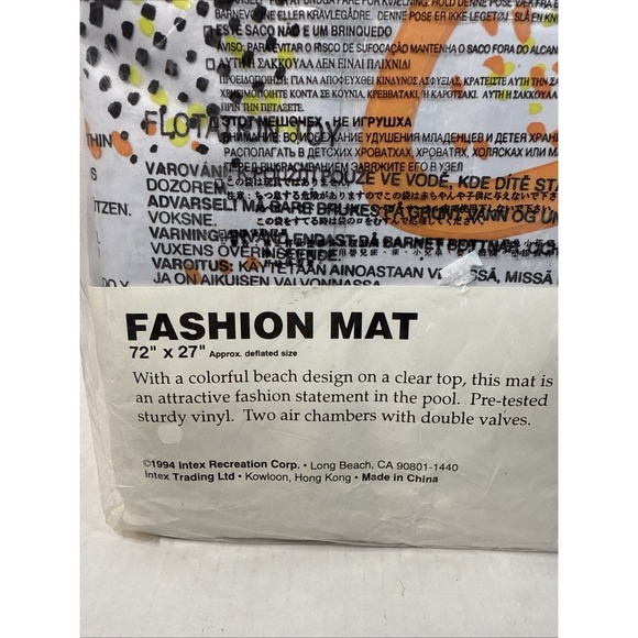 VTG 1994 INTEX The Wet Set Fashion Mat "Lets Boogie" Air‎ Pool Float 72" x 27" - Picture 6 of 8